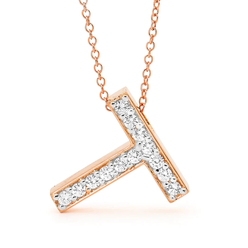 Diamond Single Letter Pendant