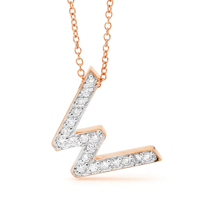 Diamond Single Letter Pendant