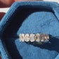 14K Gold Oval Simulated Diamond Eternity Band