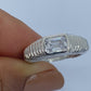 Vintage Art Deco Style Emerald Cut Diamond Ring