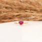 Trillion cut ruby engagement ring , Trillion 14K Gold  wedding ring