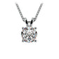 1/2 Carat Round Diamond Pendant In White Silver