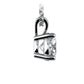 1/2 Carat Round Diamond Pendant In White Silver