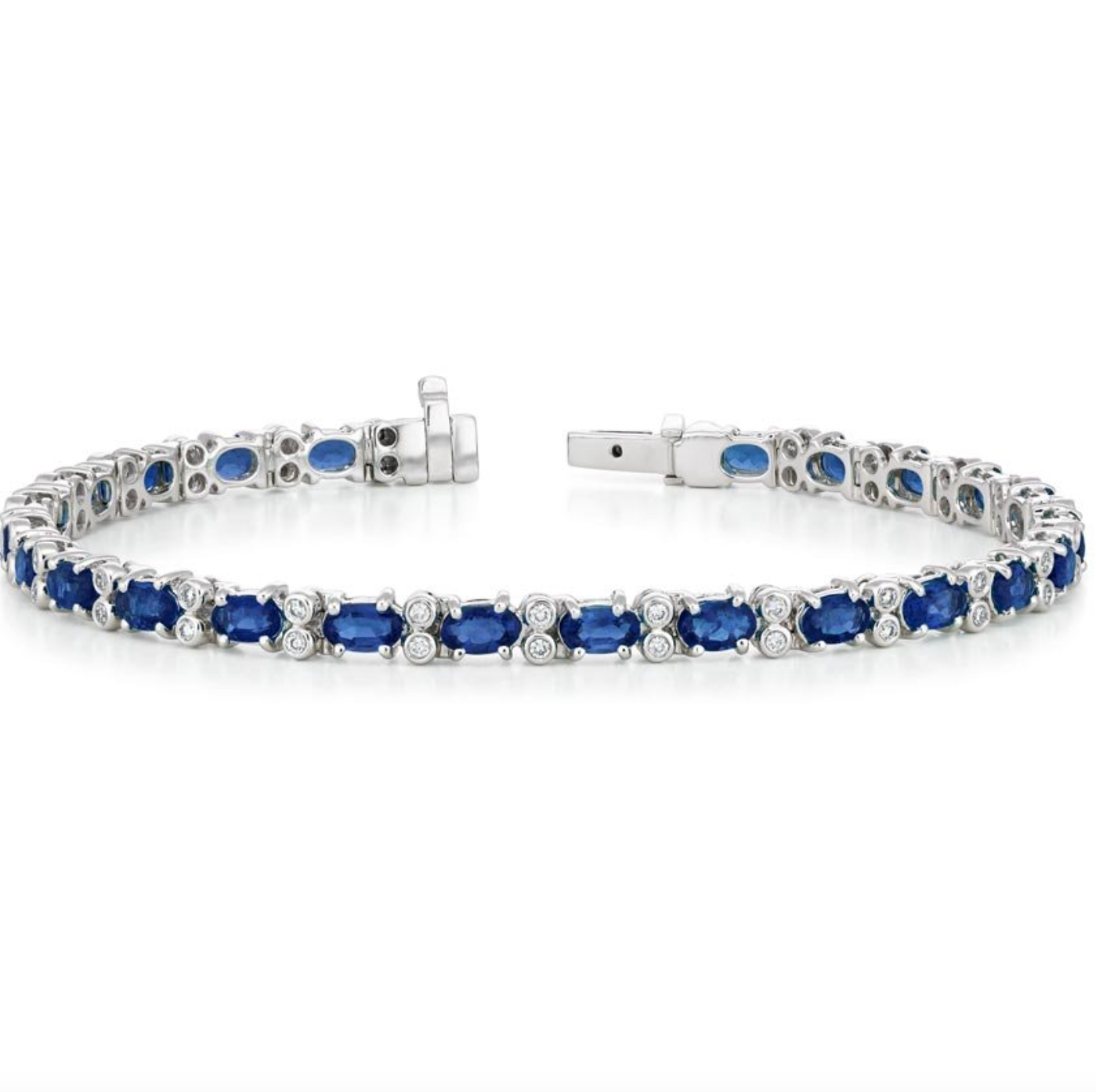 Azura Sapphire and Diamond Bracelet 14k