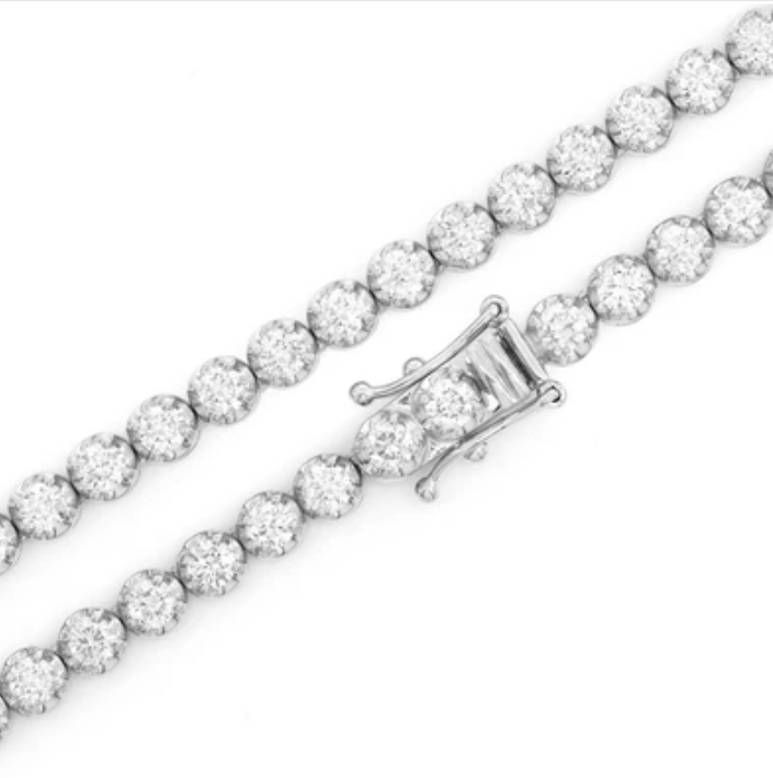 10PT CROWN SET TENNIS DIAMOND NECKLACE