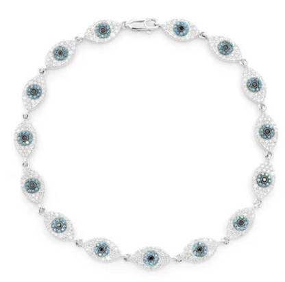 EVIL EYE ETERNITY BRACELET 14K