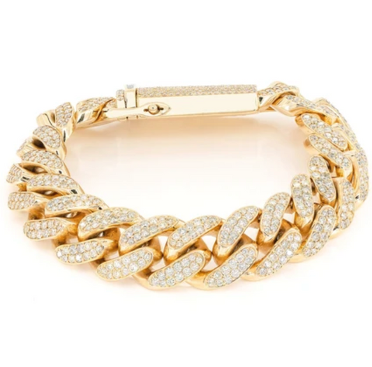 18MM MIAMI CUBAN LINK BRACELET 14K 14.25CTW