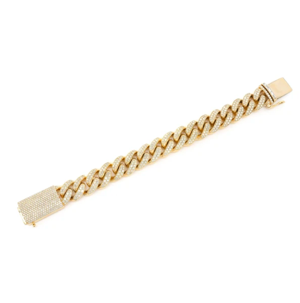 18MM MIAMI CUBAN LINK BRACELET 14K 14.25CTW