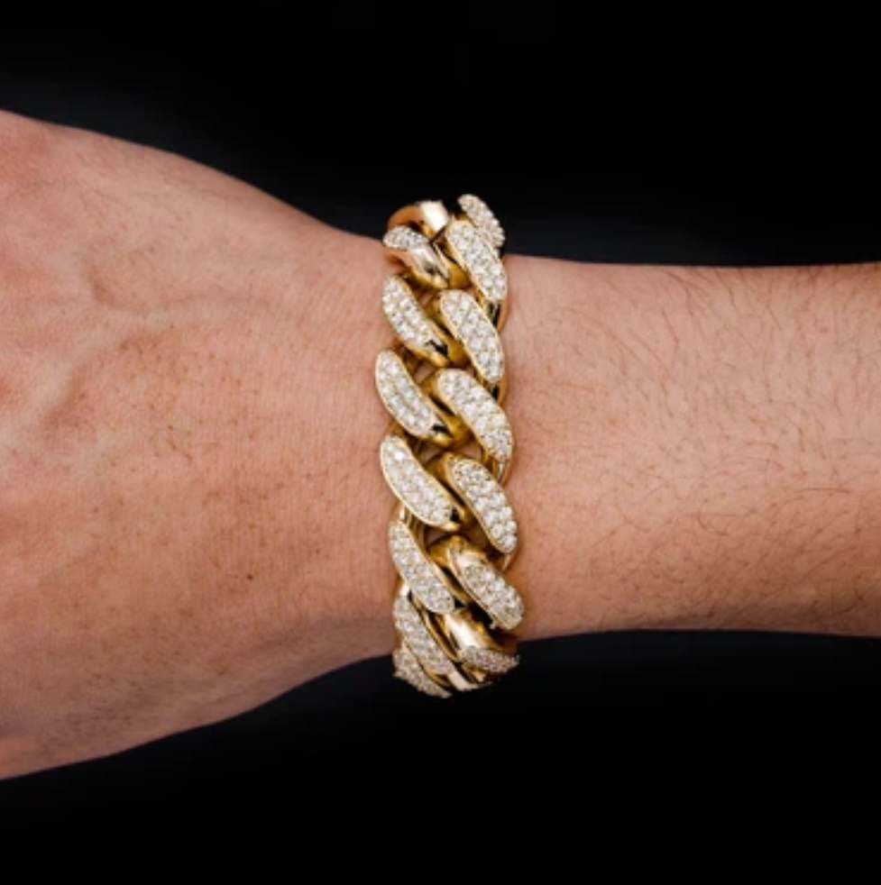 18MM MIAMI CUBAN LINK BRACELET 14K 14.25CTW