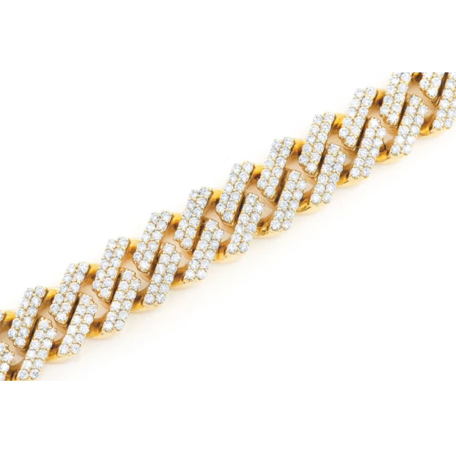 BAGUETTE MARINER LINK BRACELET 14K