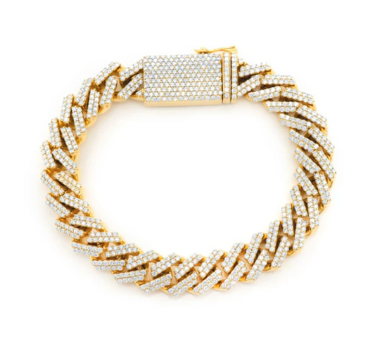 BAGUETTE MARINER LINK BRACELET 14K