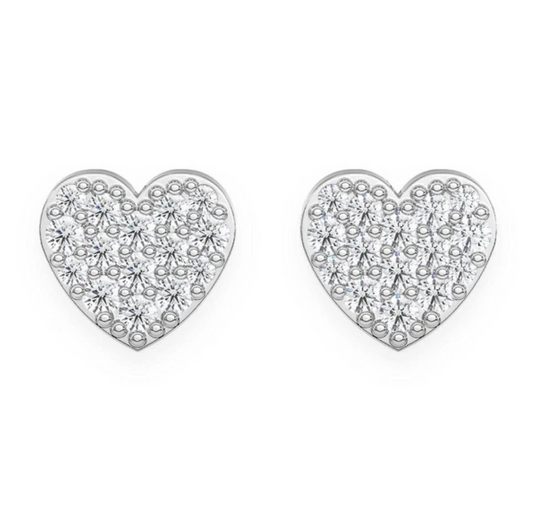 XS HEART STUD EARRINGS 14K