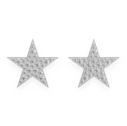 FIVE POINT STAR STUD EARRINGS 14K