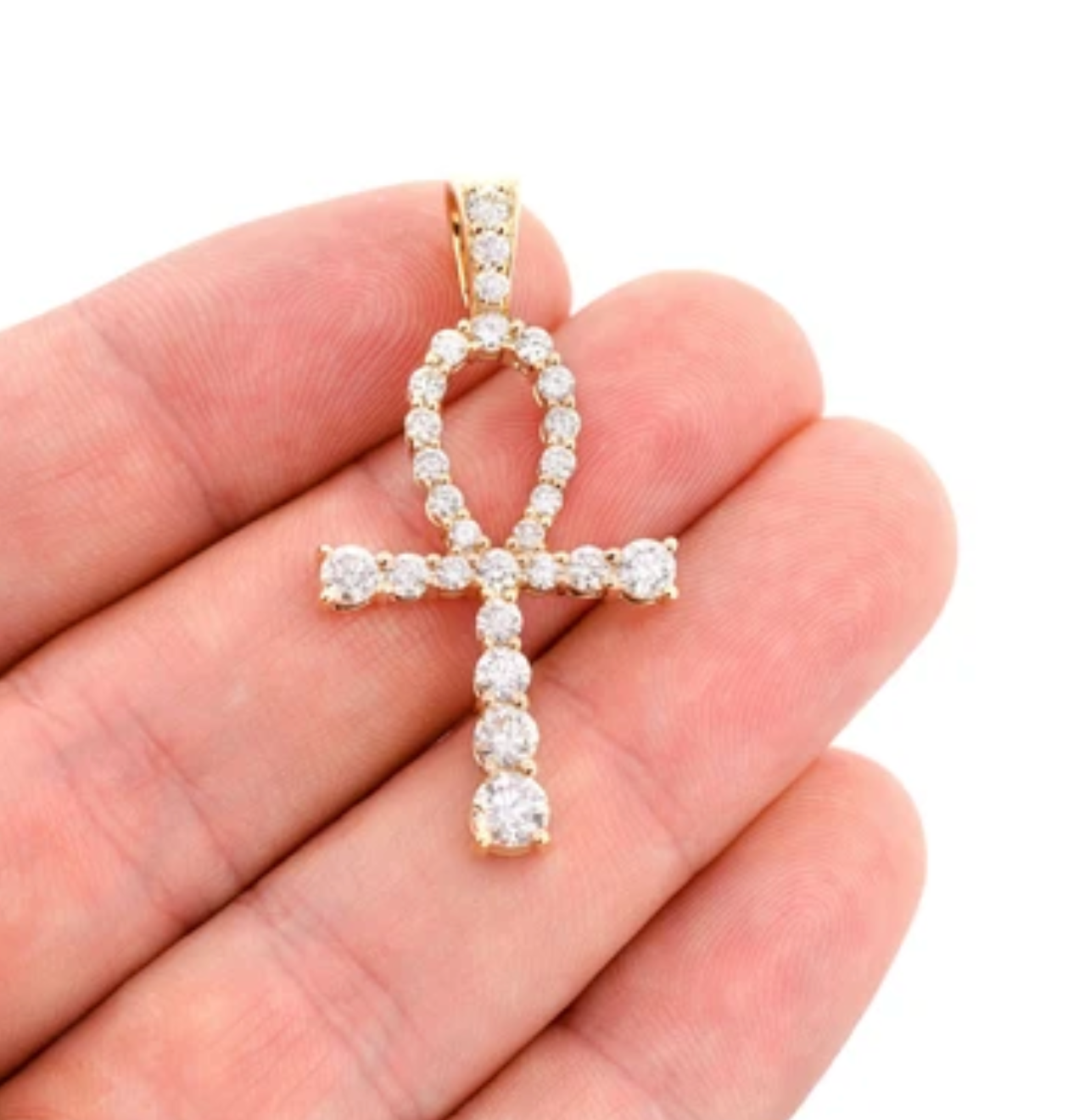 GRADUATED ANKH PENDANT 14K