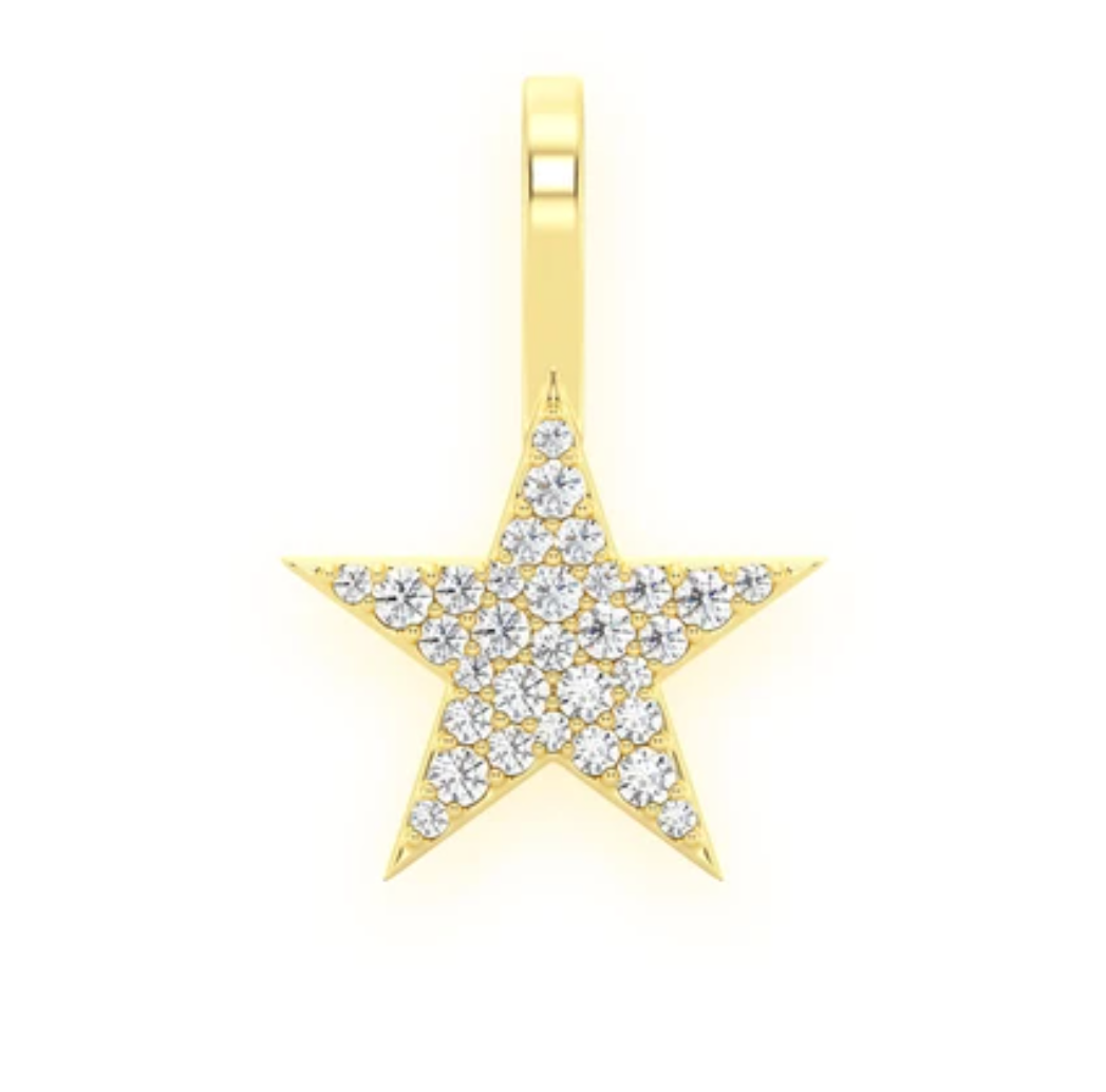 FIVE POINT STAR PENDANT 14K