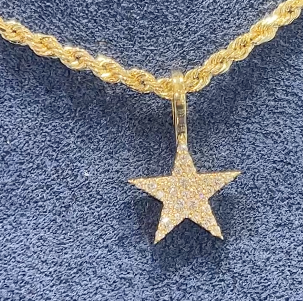 FIVE POINT STAR PENDANT 14K