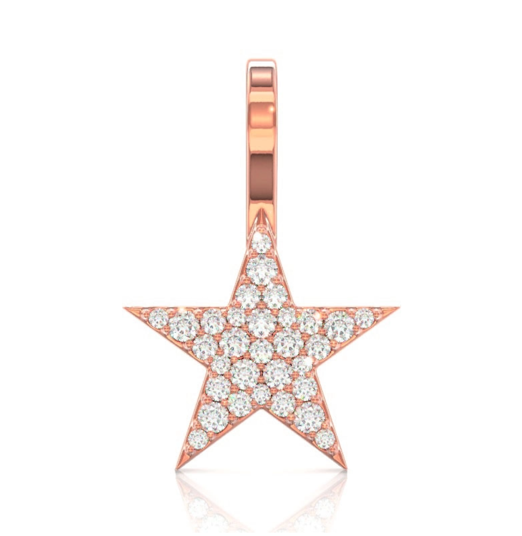 FIVE POINT STAR PENDANT 14K